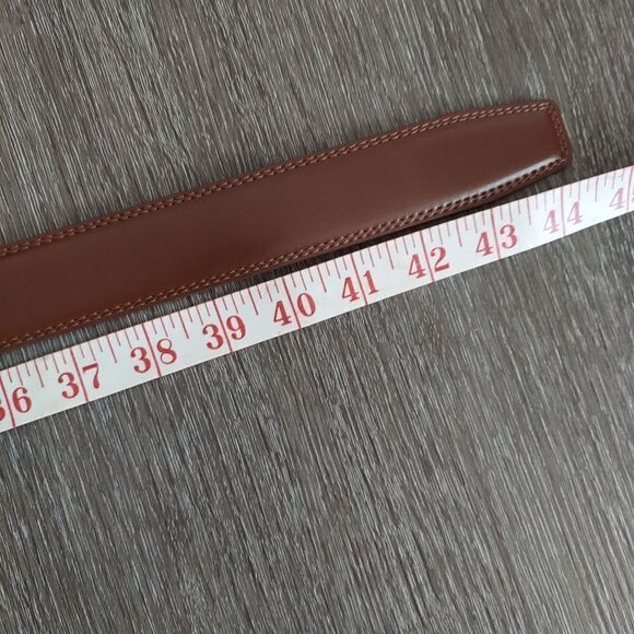 Brown Double Stitch Ratchet Belt 44.5" Long - Picture 6 of 7